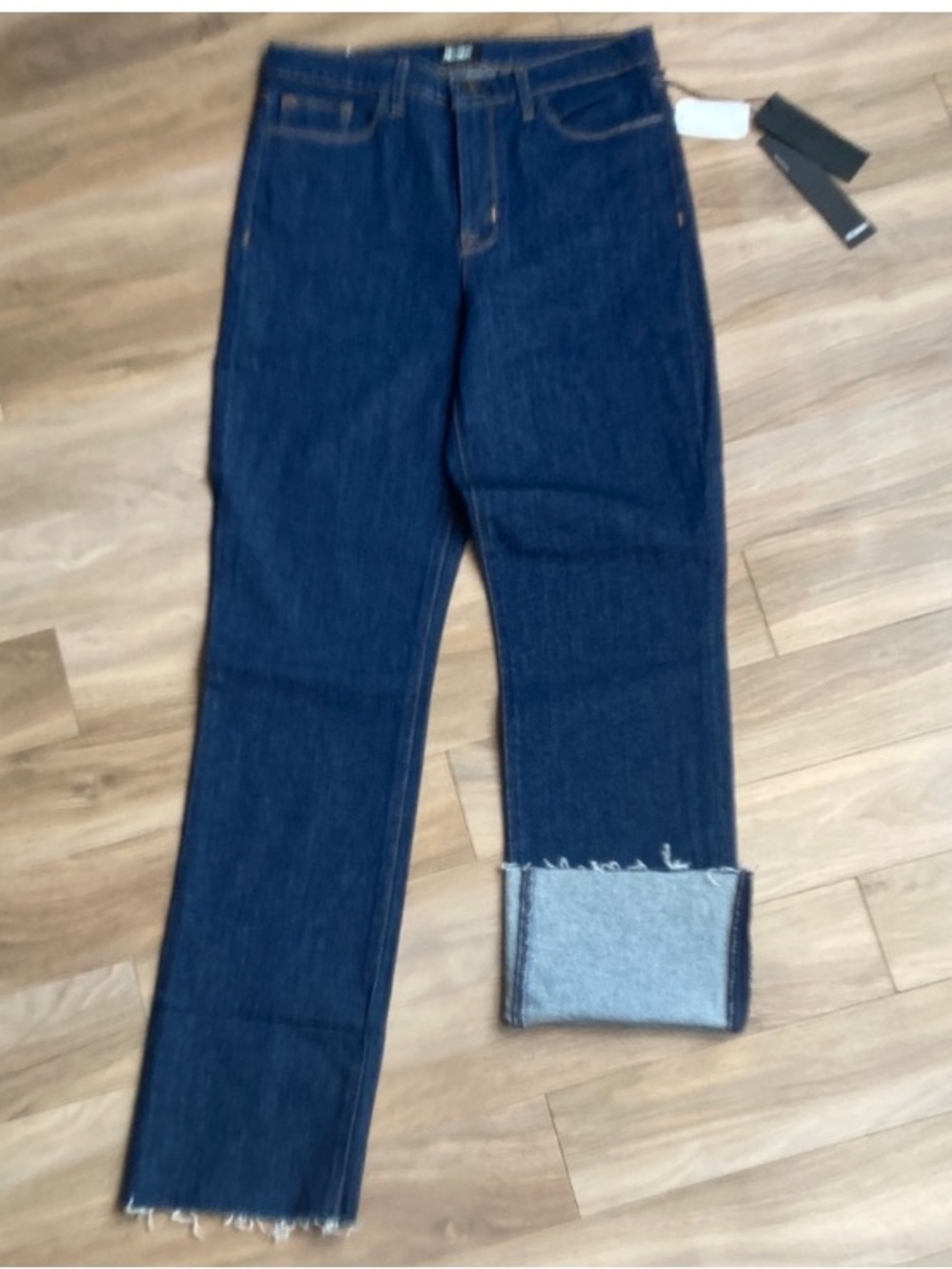 Hudson jean high rise Zoeey deep cuff straight crop jean casual denim size 27 - Picture 15 of 17